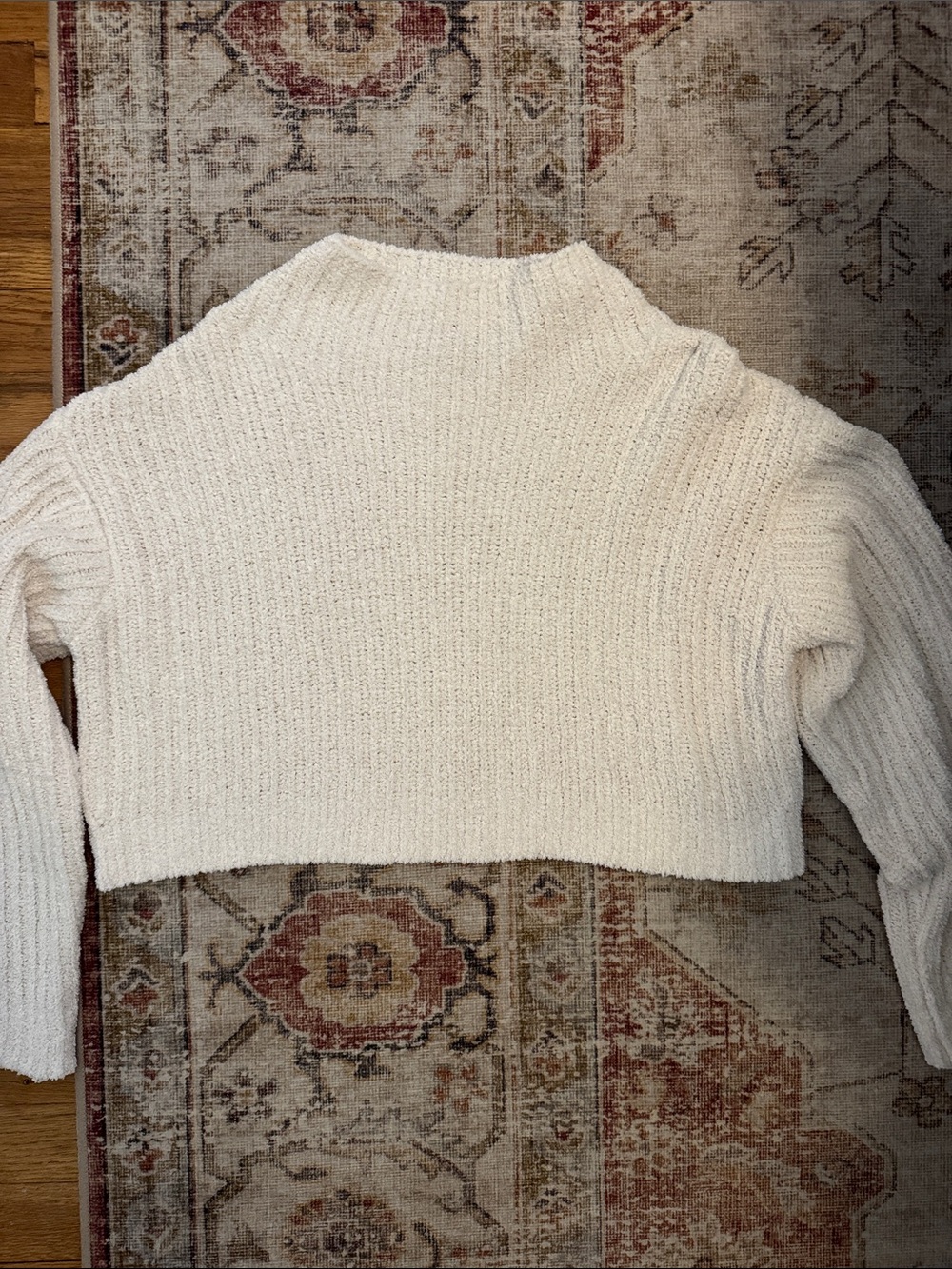 Lulu's Cream Cropped Turtleneck Sweater
